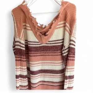Polly & Esther Cream and Orange Crew Neck Sweater